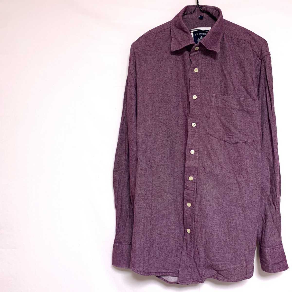 A.W.DUNMORE 長袖シャツ コットン シンプル パープル拍卖