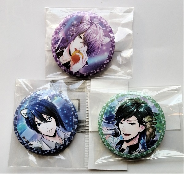 中古 アニドルカラーズ『 AGF2017 限定販売 缶バッジコレクション 』 3種 / 直径約5cm拍卖