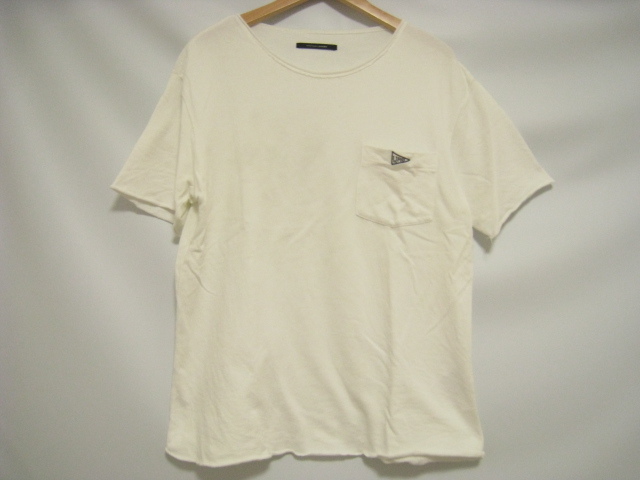 URBAN RESEARCH DOORS アーバンリサーチドアーズ トップス カットソー 半袖 丸首 白 ホワイト サイズ38 胸ポケット拍卖