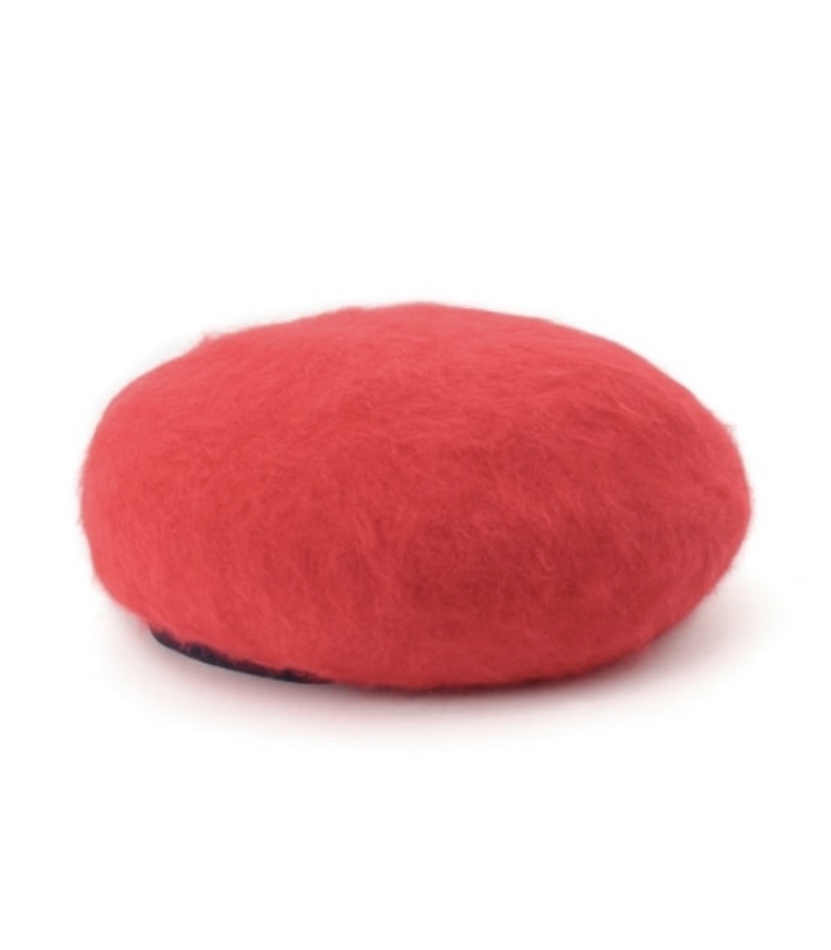 Bonjour girl アンゴラ ハンチングベレー帽 レッド拍卖