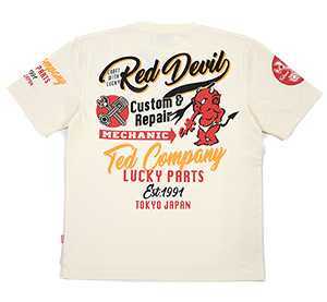 テッドマン/Tシャツ/白/XXL/tdss-515/エフ商会/カミナリモータース拍卖