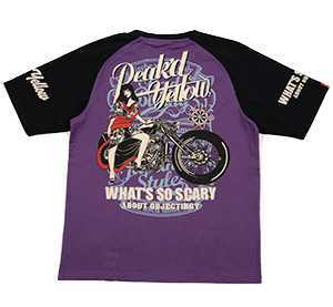 ピークドイエロー/Tシャツ/紫/XL/pyt-219/エフ商会/テッドマン/カミナリモータース拍卖