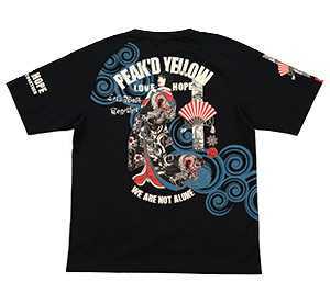 ピークドイエロー/Tシャツ/黒/S/pyt-220/エフ商会/テッドマン/カミナリモータース拍卖