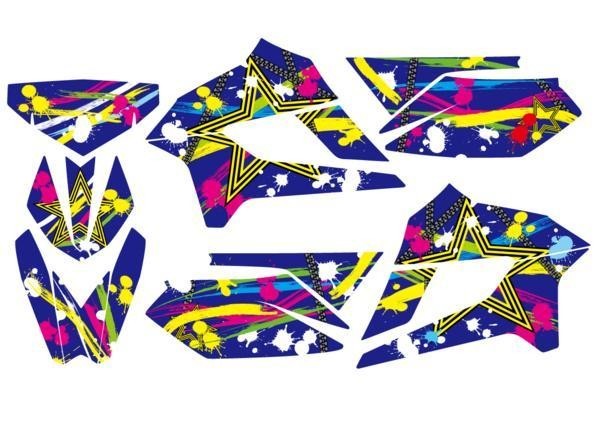 DトラッカーX 250用8-16年式 デカール 1台分 type80s-2 青拍卖