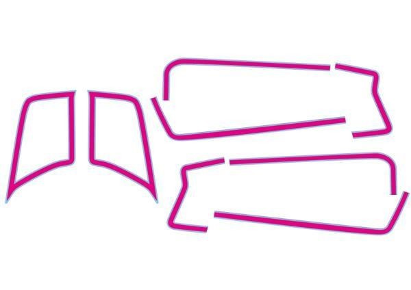 kawasaki Z400FX デカールセット ピンクブルー メタリックライン拍卖