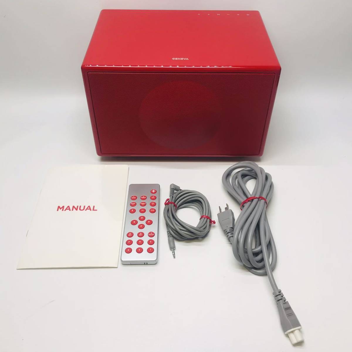 【中古品】GENEVA SOUND SYSTEM MODEL M Wireless GNV-016 Bluetooth iPhone スピーカー ラジオ 通電 出音確認済拍卖