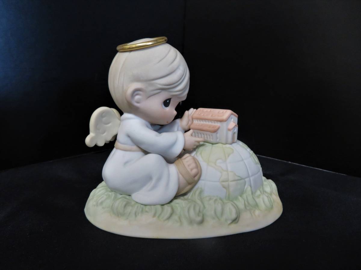 R133★ 高さ約11cm×幅約13cm★ Precious Moments プレシャスモーメント エネスコ 陶器人形 アンティークドール拍卖