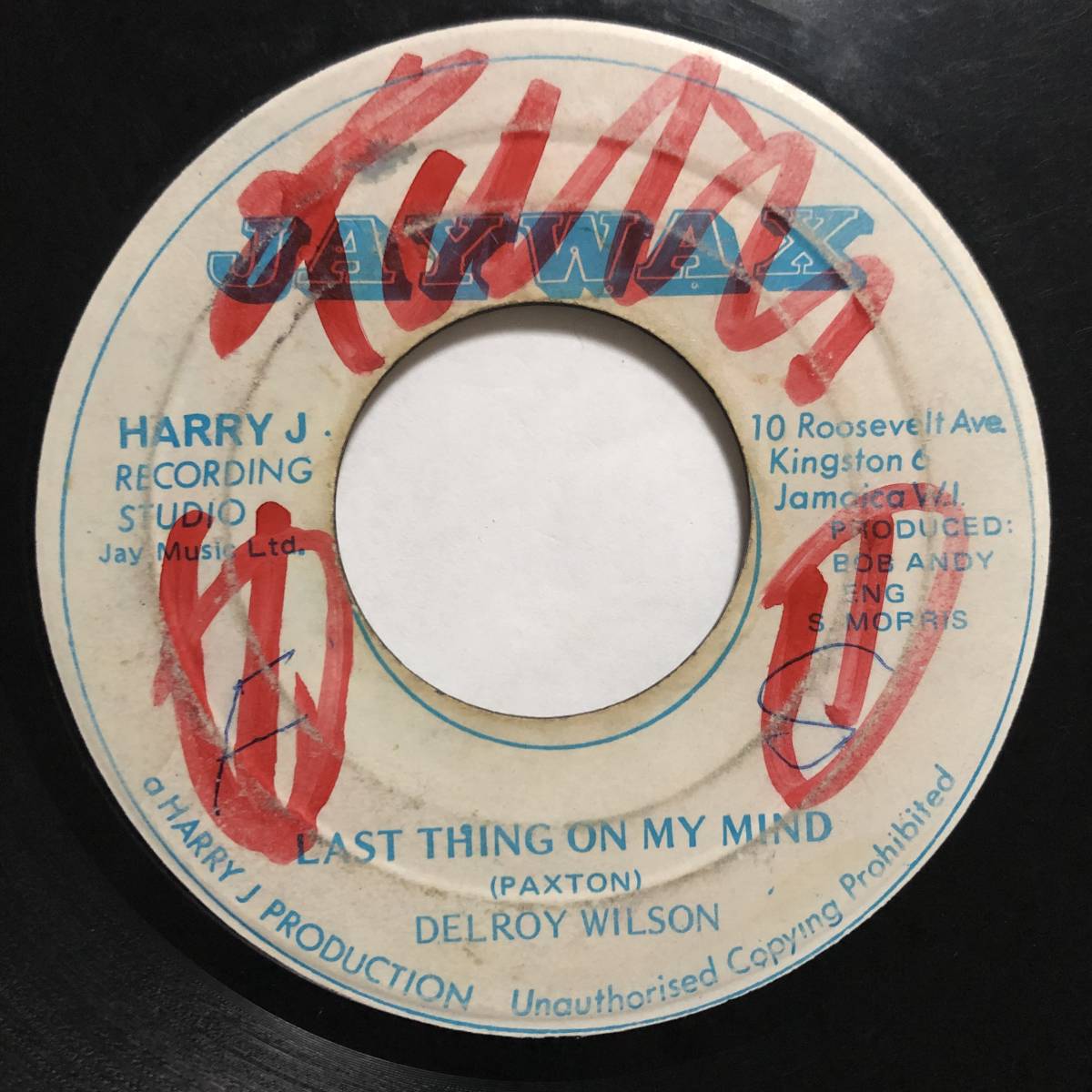 試聴 / DELROY WILSON / LAST THING ON MY MIND /Jaywax/Harry J/Reggae/Bob Andy/Tom Paxton/'77/big hit !!/7inch拍卖