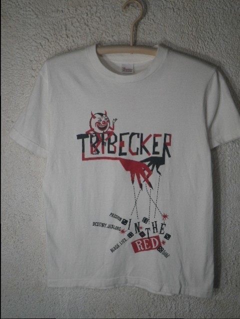 n3735 Printster プリントスター TRIBECKER IN THE RED バンド 高山泰治 CUT OUT デザイン プリント tシャツ 人気 送料格安拍卖
