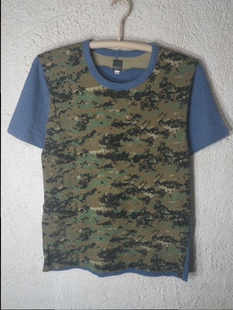 n3497 HERE'S STREET ヒアーズ ストリート 半袖 デジタル カモ 迷彩 切り替え tシャツ 人気 送料格安拍卖