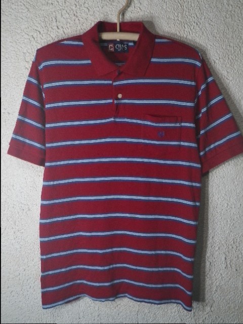 n4416 CHAPS チャプス 半袖 ボーダー ポロシャツ 人気 送料格安拍卖