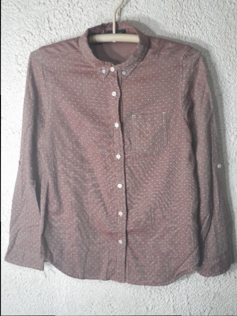 n3522 アーバンリサーチ URBAN RESEARCH 長袖 ドット 水玉 総柄 ボタンダウン シャツ 人気 袖まくりボタン付き レディース拍卖