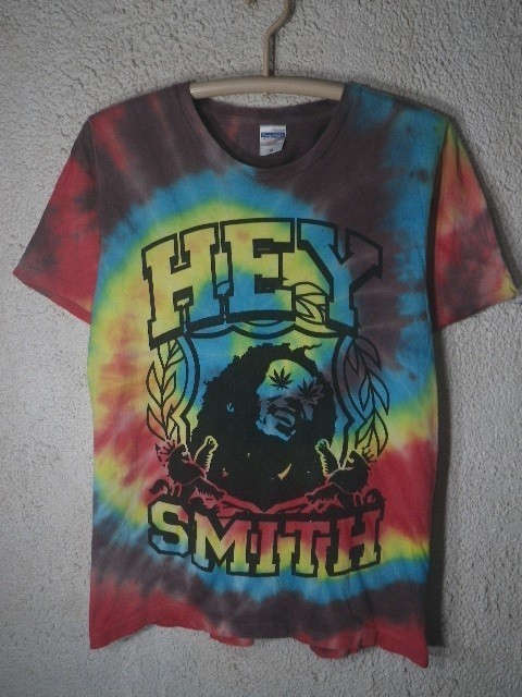 n7035 HEY SMITH ヘイ スミス ヘイスミ 半袖 タイダイ tシャツ ライブ フェス イベント ロック バンド 人気 送料格安拍卖