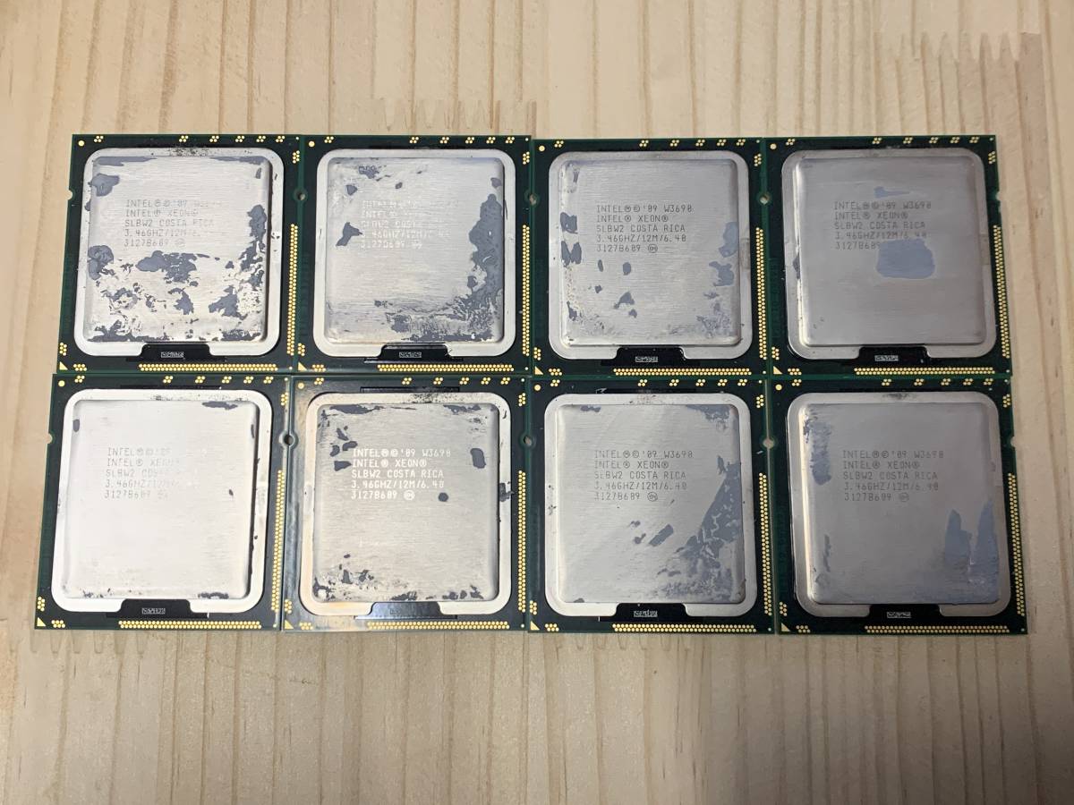 A17489)Intel Xeon W3690 SLBW2 /3.46GHz 中古動作品8枚セット拍卖