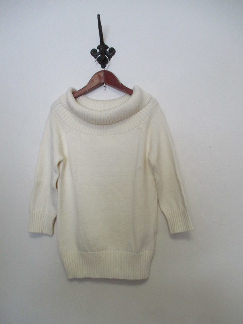 Viaggiobluヴィアッジョブルー白オフタートルニット(USED)112320)拍卖