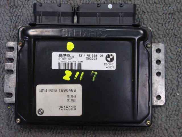 BMW ミニ クーパー ワン GH-RA16 RA16 純正 エンジン コンピュータ 1214 7513981-01 S83293 S118012001 H 12-06-01 A0065 即決拍卖