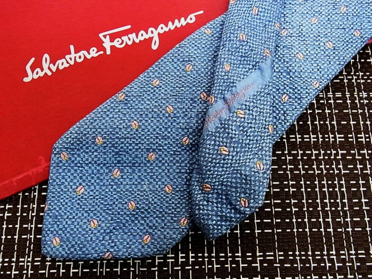 ☆状態並N☆4667☆フェラガモ【高級織】ネクタイ拍卖