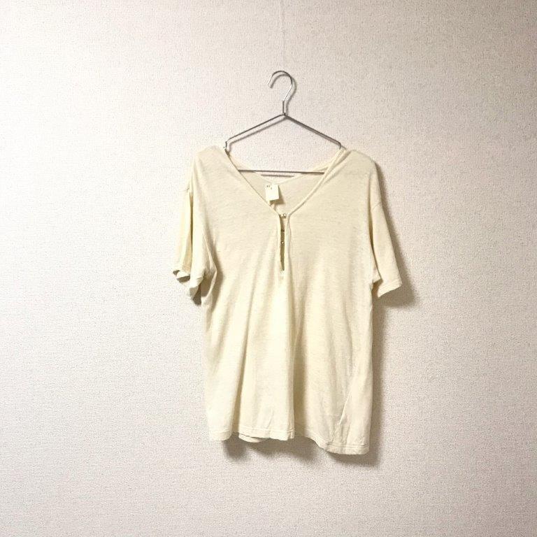 ★ミスターハリウッド N.HOOLYWOOD エヌハリウッド★メンズ 変形 リネン コットン 半袖 カットソー トップス オフホワイト size M 管:A:11拍卖