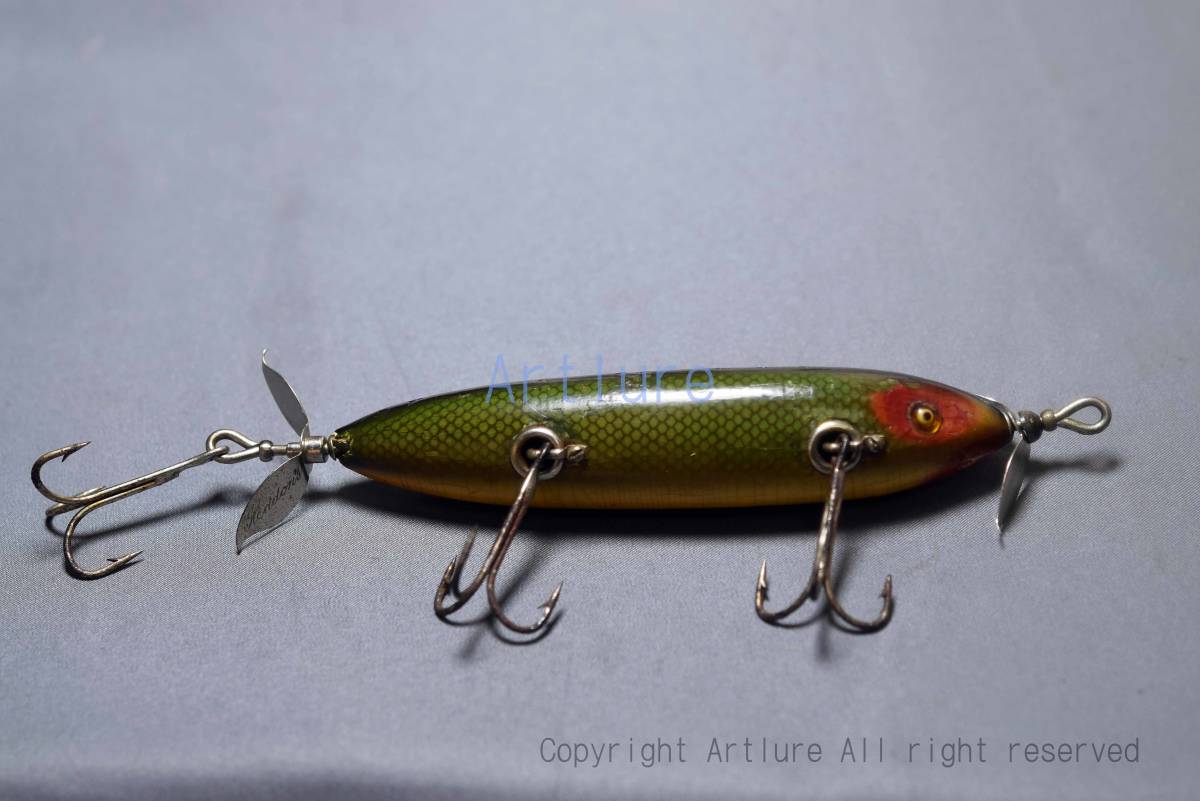 VINTAGE ,HEDDON the S.O.S. WOUNDED MINNOW #170 GLASS EYE C1927拍卖