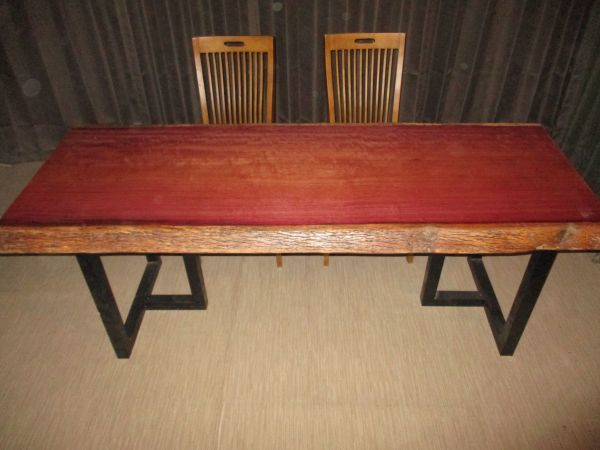 W-020■ パープルハート 豪華 テーブル 板 ローテーブル ダイニングテーブル カウンター 座卓 天板 無垢 一枚板 デスク拍卖