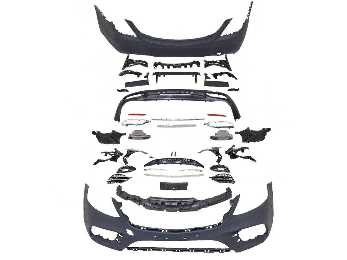 W222 フロント バンパー リア バンパー マフラーカッター 未塗装 後期S450-type メルセデス ベンツ Sクラス 国内発送 エアロ 外装 パーツ拍卖