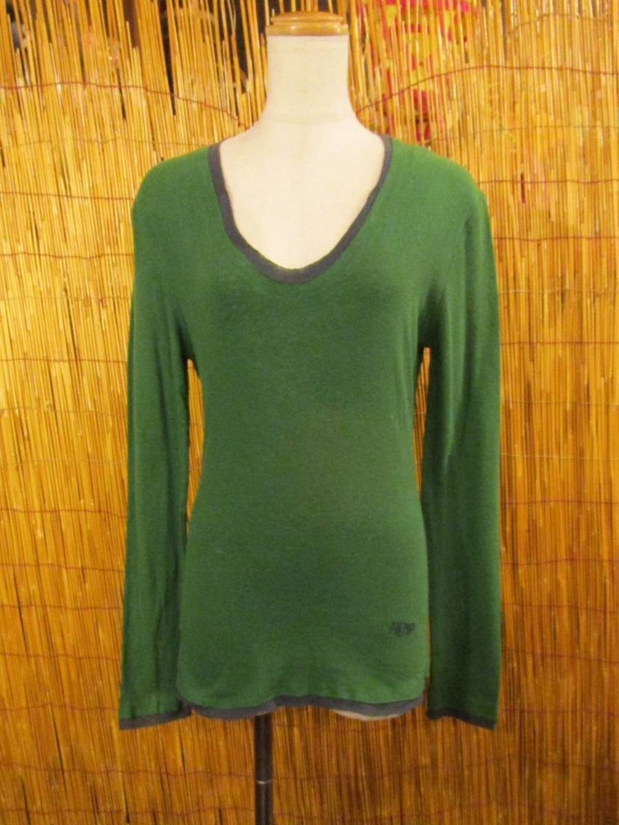 ⑯訳あり*ヘンプコットン素材*ナチュラル風*パイピング*ロングTシャツ拍卖