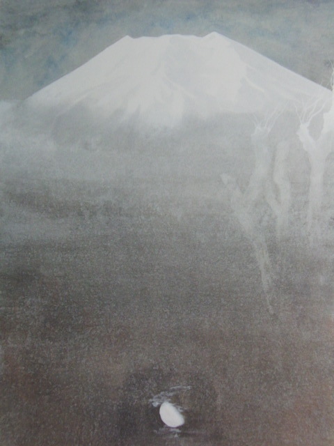 常岡幹彦、【冬響】、希少な額装用画集より、新品額装付、状態良好、送料込み拍卖