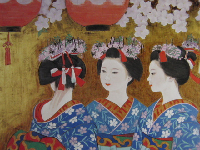 三輪良平、【をどりの頃】、希少な額装用画集より、新品額装付、状態良好、送料込み拍卖