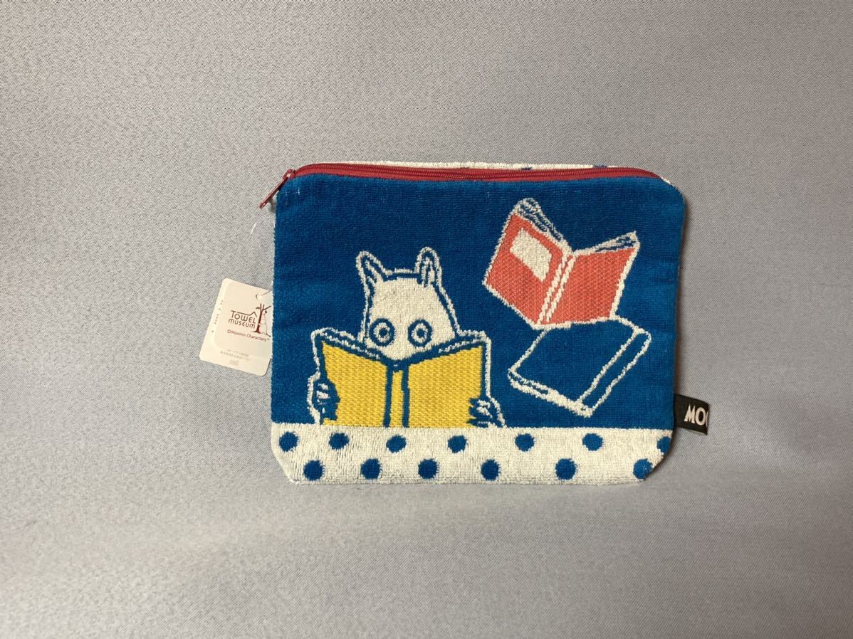 送料無料 ムーミン ポーチ タオル美術館 リトルミイ タオルのバッグ パイルポーチ 未使用拍卖
