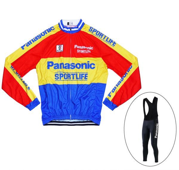 新品 長袖 レトロデザイン 上下セット No45 Sサイズ オランダ サイクルジャージ ウェア メンズ サイクリング MTB ロードバイク 自転車拍卖