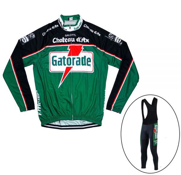 新品 長袖 レトロデザイン 上下セット No9 XXLサイズ イタリア サイクルジャージ ウェア メンズ サイクリング MTB ロードバイク 自転車拍卖