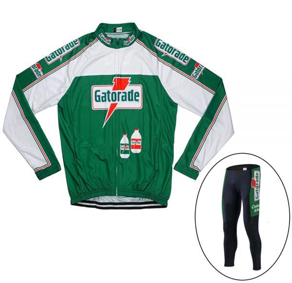 新品 長袖 レトロデザイン 上下セット No12 XXLサイズ イタリア サイクルジャージ ウェア メンズ サイクリング MTB ロードバイク 自転車拍卖