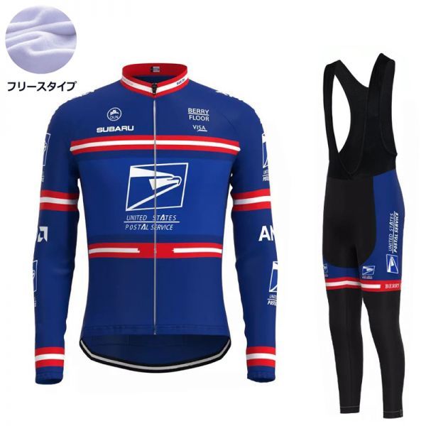 新品 長袖 裏起毛 上下セット No34 Lサイズ アメリカ サイクルジャージ ウェア メンズ サイクリング MTB ロードバイク 自転車 フリース拍卖