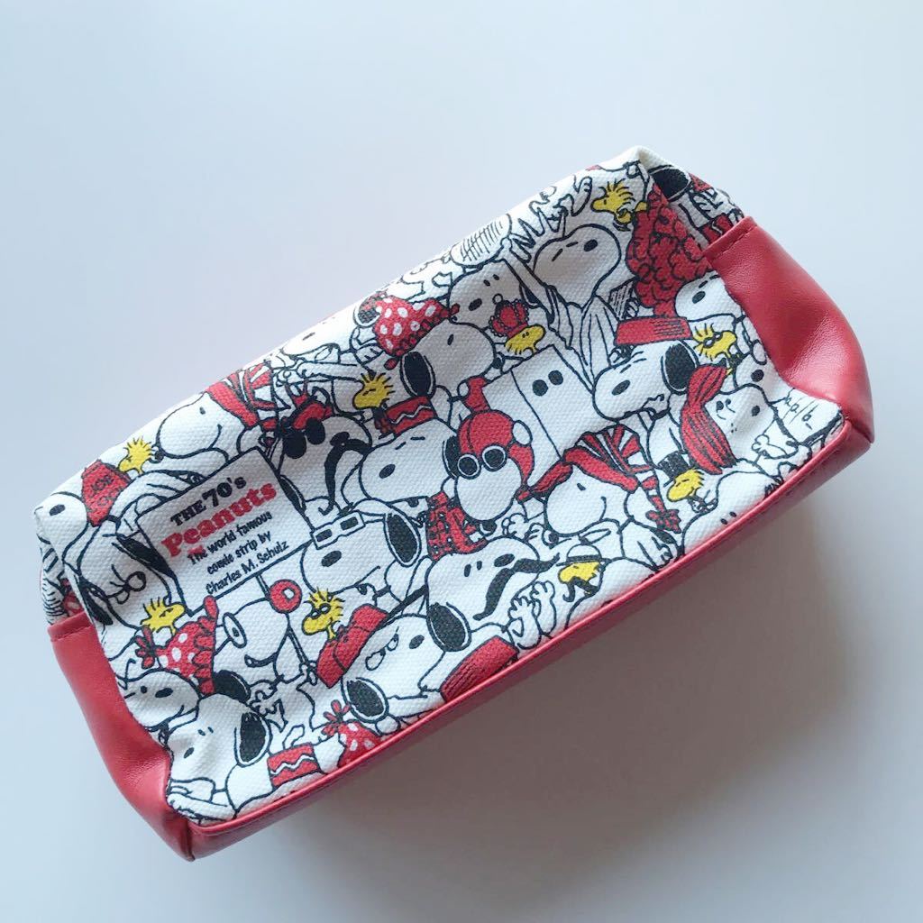 スヌーピーWジップポーチ 70s柄拍卖