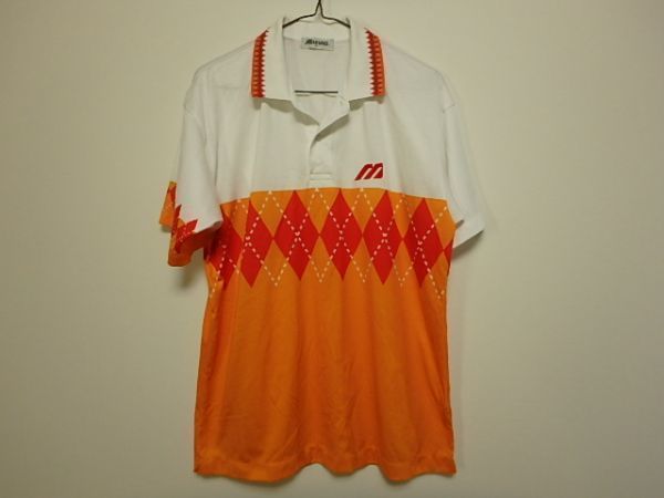 90's クラシック ミズノ アーガイル 速乾ポロシャツ L拍卖