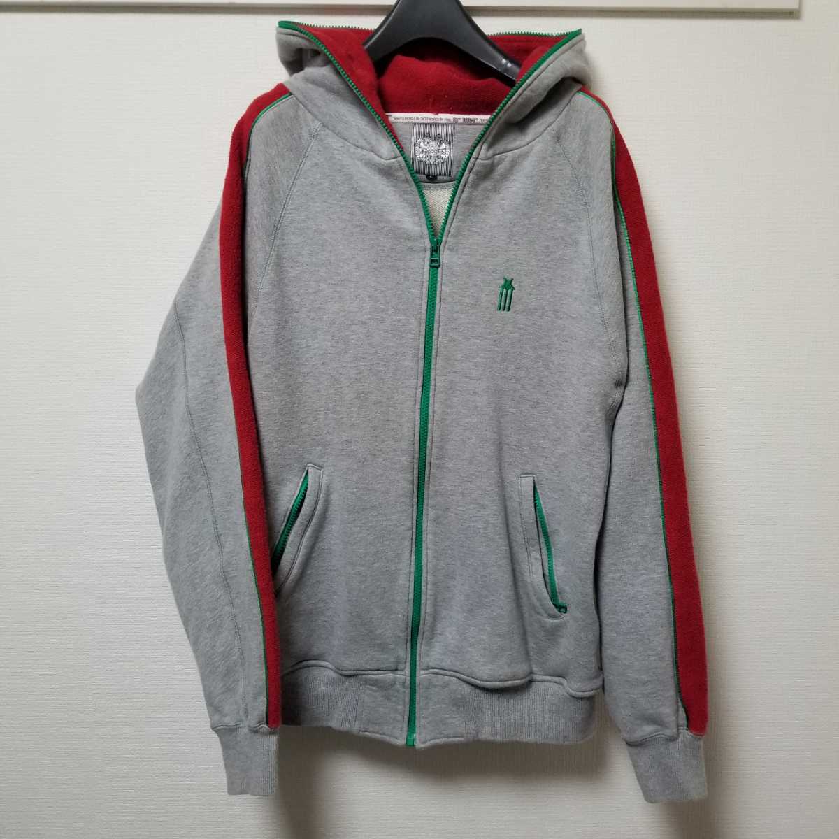 FIVE-O DESTROY BABYLON ファイブオー デストロイバビロン フード アーカー ジップアップ グレー 日本製 sizeL 02K1004拍卖