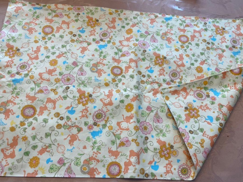 No.84 大判裏付ランチョンマット ハンドメイド 40x60 アリス柄拍卖