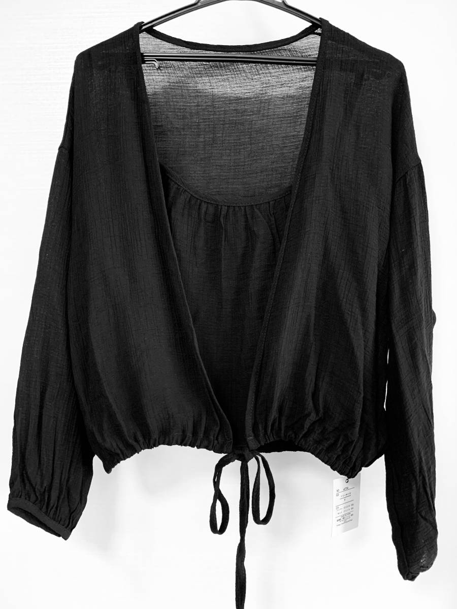 未使用品 トッパー&キャミ 黒色 2枚セット ★特売品★ 薄手 日焼け止め拍卖