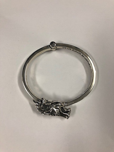 Bill Wall Leather ビルウォールレザー BWL Hinged Bangle バングル Horse clip 馬 ホース新品 在庫有ります。すぐに納品できます! 拍卖