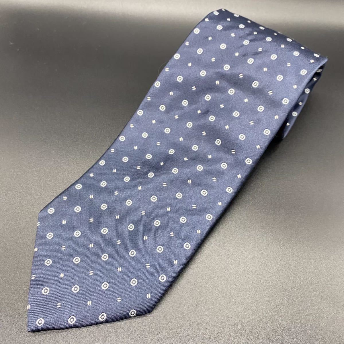 高級 ARMANI ジョルジオアルマーニ 小紋柄 シルクネクタイ拍卖