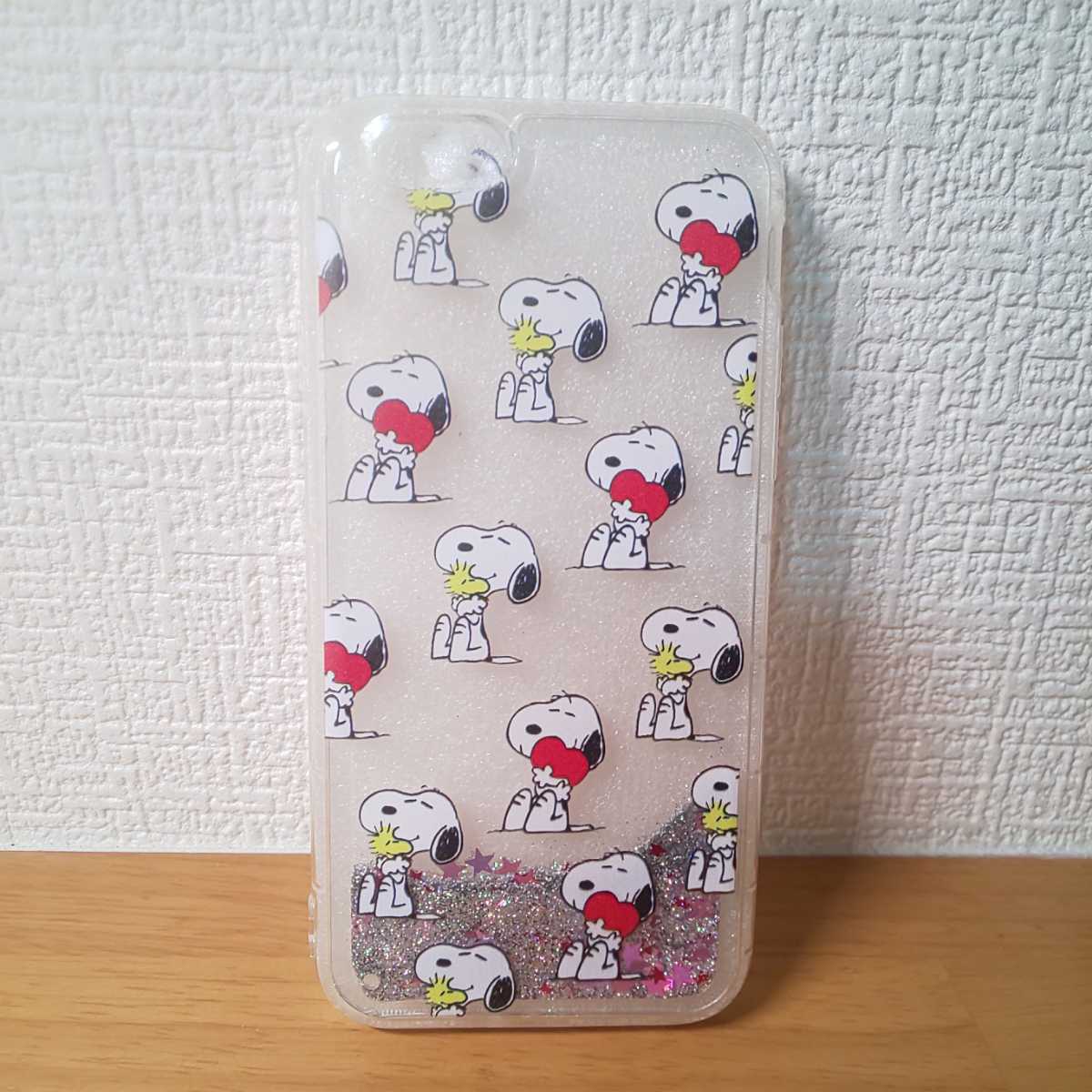 iPhoneケース XR スヌーピー スマホケース ソフトケース 砂 キラキラ D拍卖