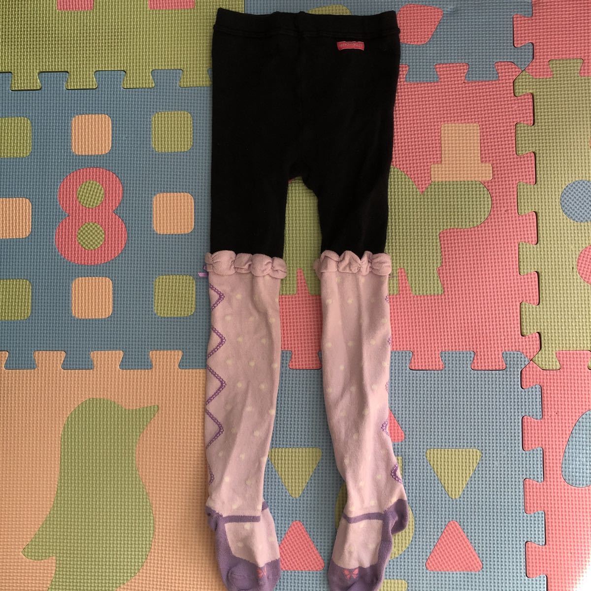 【即決】ミキハウスとっても可愛い女の子用デザインタイツ100cm拍卖