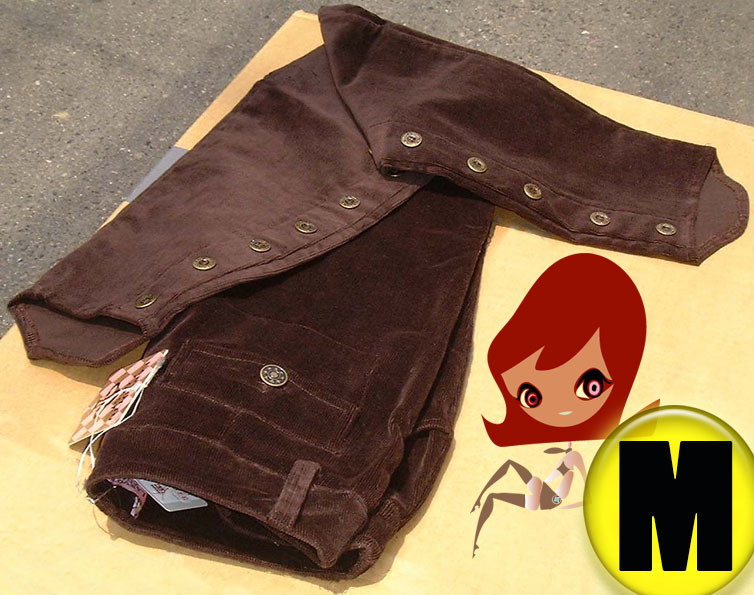 即決◇キズモノ扱いLARVOTTO COAST◇サイドボタンpt◇赤茶M◇新品仏拍卖