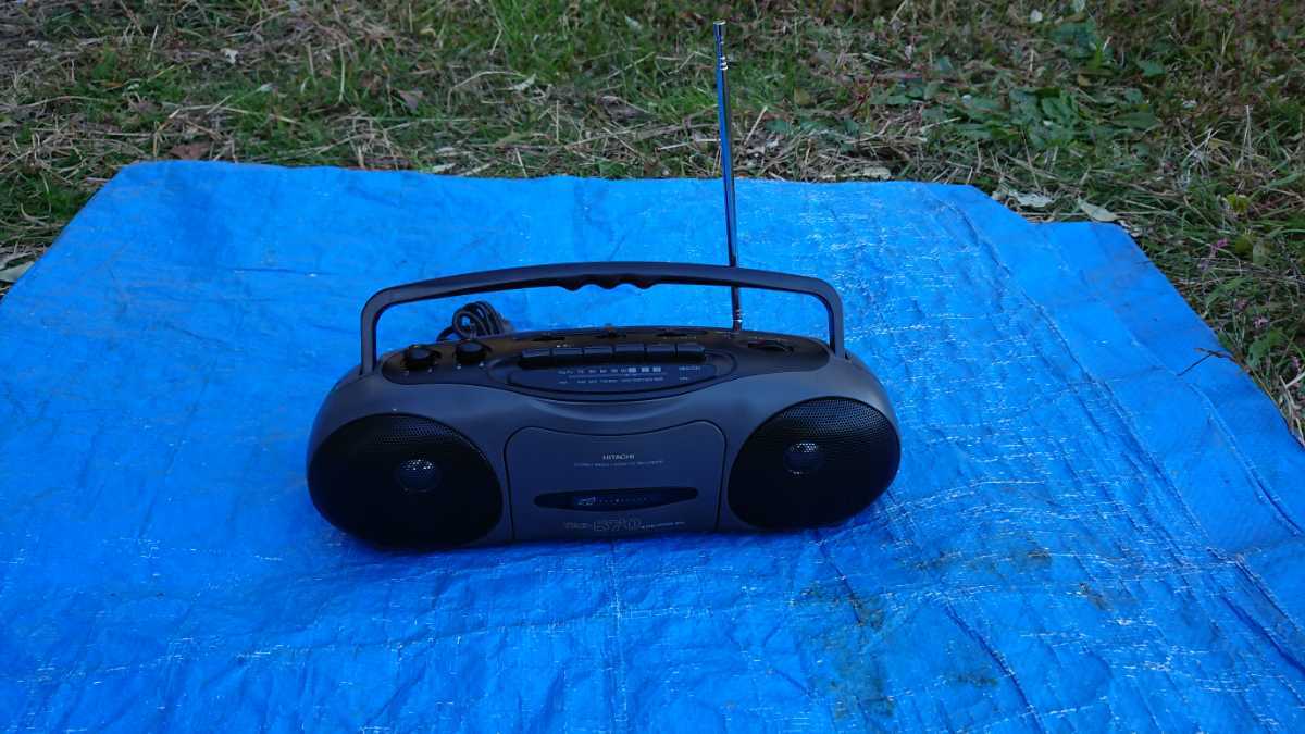 日立ラジカセ、TRKーS70、96年製造、韓国製、長さ34、高さ12、奥行き12センチ、重さ1.5キログラム、作動良好拍卖