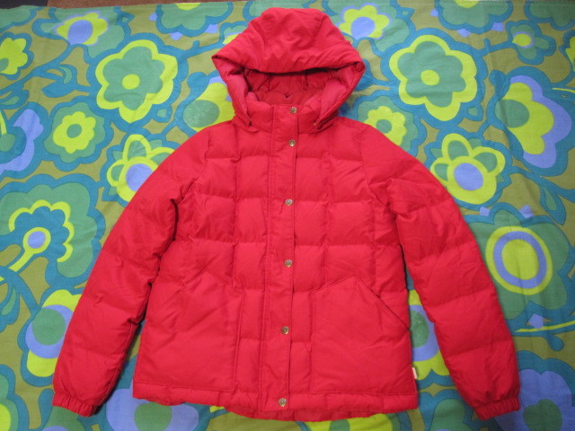 Levi's リーバイス ダウンジャケット 赤 レディースS ダウン70/フェザー30 USEDキレイ アメリカ古着拍卖