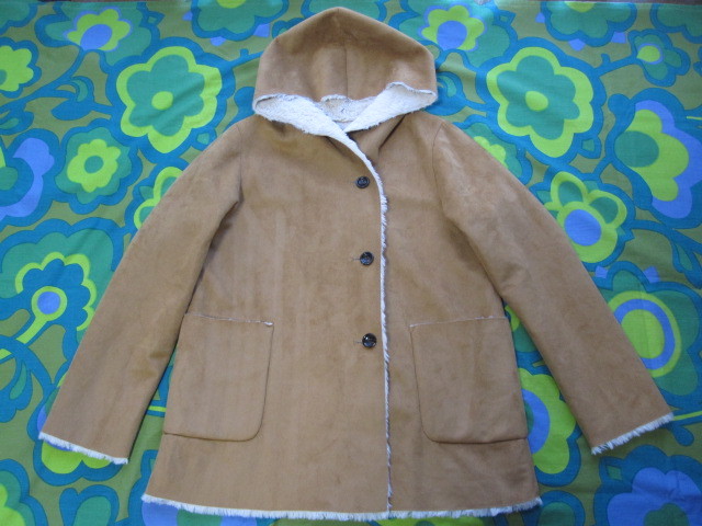 アーバンリサーチ URBAN RESEAR アウター SIZE/ONE 表地/茶色/合皮 裏地/白/フェイクファ 使用少ないキレイ拍卖