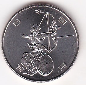 ★東京2020パラリンピック競技大会記念 100円クラッド貨幣 3次 アーチェリー 未使用★拍卖