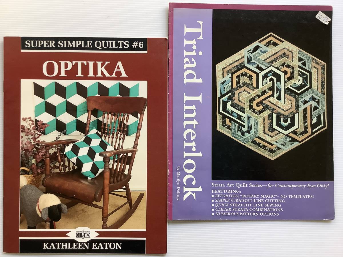 手芸本■ARTBOOK_OUTLET■O2-234★送料無料 パッチワーク キルト 2冊組 Triad Interlock (Strata Art Quilt Series) Optika (Super Simple)拍卖