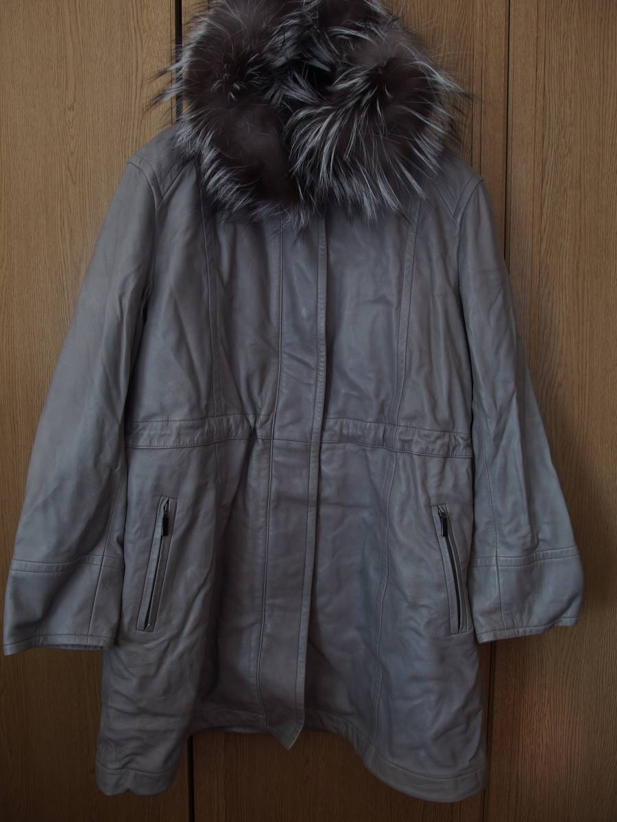 ◎新品タグ付き◎SAGAシルバーフォックスファー付きイタリアンゴート素上げコートM◎108,900円拍卖