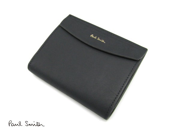 訳有★ポールスミス 2つ折財布 ミニ財布 ミニウォレット グレー★371拍卖